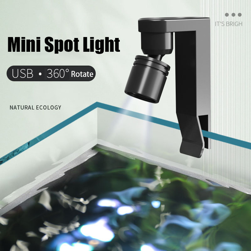 Marine Aquarium Mini - Lampe à pince USB étanche, Spot