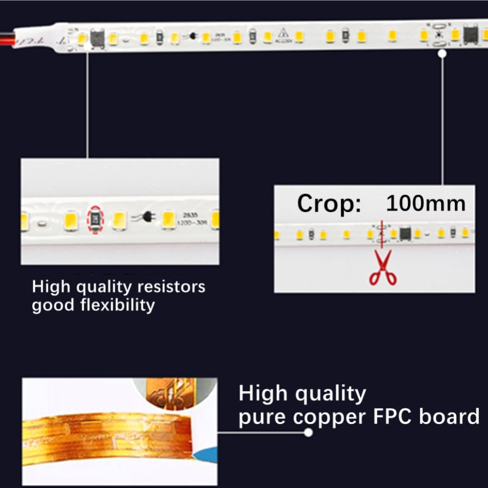 Bande LED 220V 2835 120 LED/m  - Actinic Blue Led avis et prix