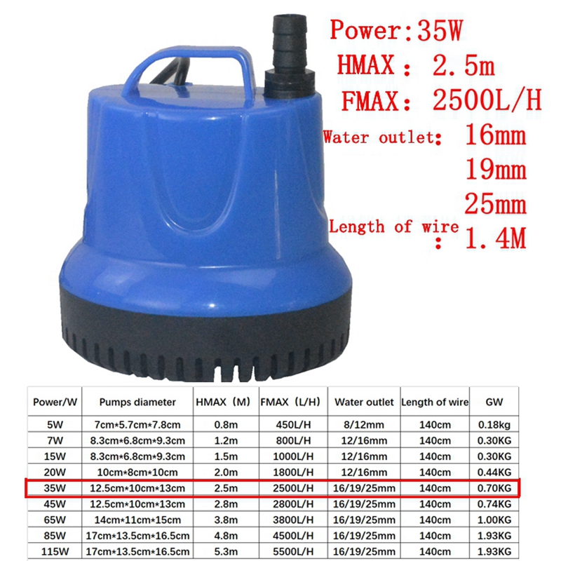 Pompe d'aspiration Submersible - Marine Aquarium Dc Pump avis et prix